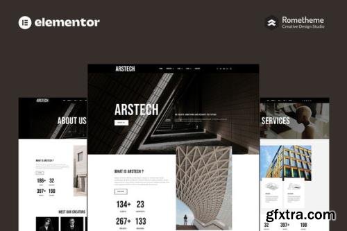 ThemeForest - Arstech v1.0.0 - Architecture Elementor Pro Full Site Template Kit - 35376713