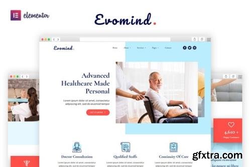 ThemeForest - Evomind v1.0.0 - Home Healthcare Services Elementor Template Kit - 35521329