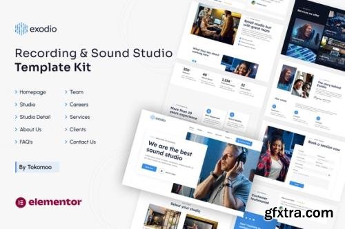 ThemeForest - Exodio v1.0.0 - Recording Sound Studio Elementor Template Kit - 35636883