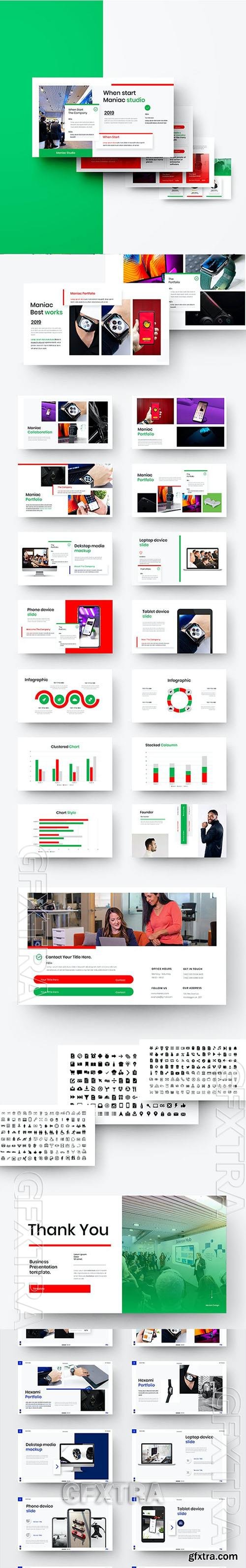 Maniac - Business Powerpoint, Keynote and Google Slides Templates   