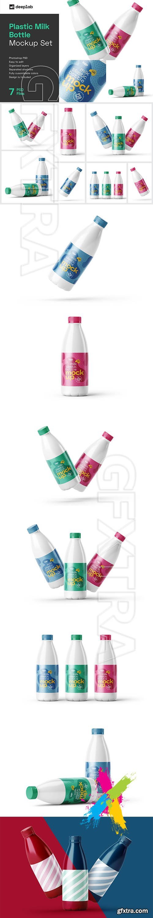 Plastic Milk Bottle Label Mockup 5884270