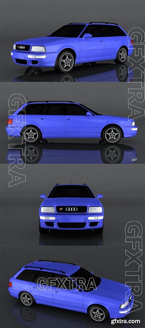 1995 Audi RS2 3D Model o92736