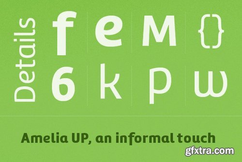 Amelia UP! Font Family - 4 Fonts