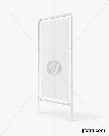 Plastic Stand w/ Matte Banner Mockup 64810