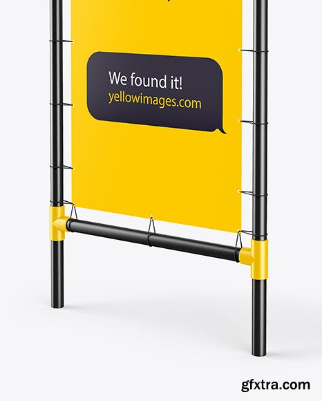 Plastic Stand w/ Matte Banner Mockup 64810