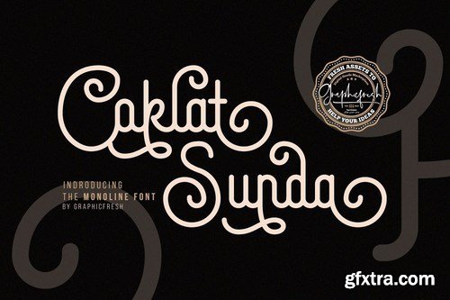 Coklat Sunda - The Monoline Font 4097756