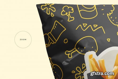 Foil Snack Bag Packaging Mockup 4151690