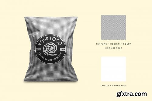 Foil Snack Bag Packaging Mockup 4151690