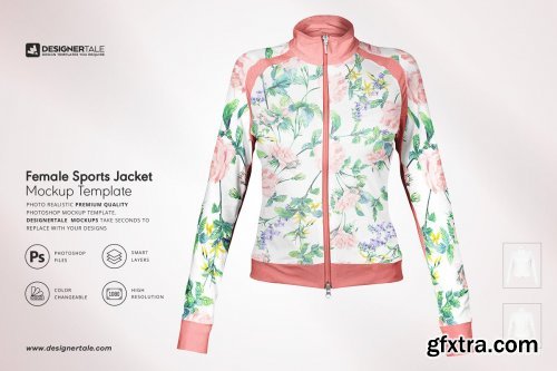 Female Fitness Jacket Mockup 4103681