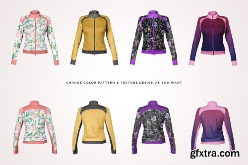 Female Fitness Jacket Mockup 4103681