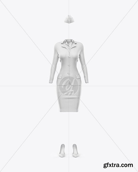 Stewardess Uniform Mockup 51400