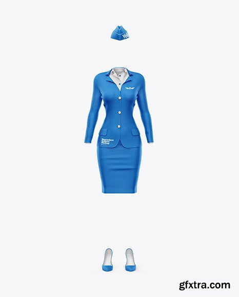 Stewardess Uniform Mockup 51400