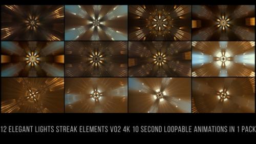 Videohive - Elegant Light Streaks Orange V02 - 35603517 - 35603517