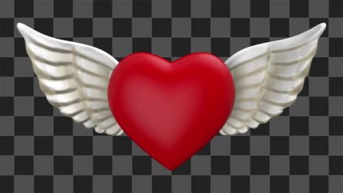 Videohive - Heart With Wings Loop - 35609160 - 35609160