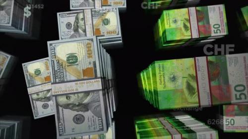 Videohive - US Dollar and Swiss Francs money exchange loop - 35613801 - 35613801