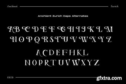 Ancient Zurich - Serif Elegant Font Logotype Brand