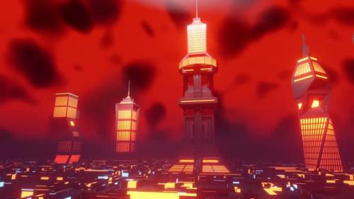 Videohive - 3D rendered visualisation of science fiction city - 35581725 - 35581725