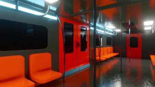 Videohive - 3D Animation of the interior of a empty subway wagon - 35581762 - 35581762