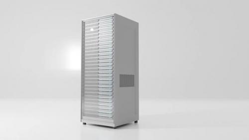 Videohive - 3D rendered illustration server rack in computing room - 35581804 - 35581804