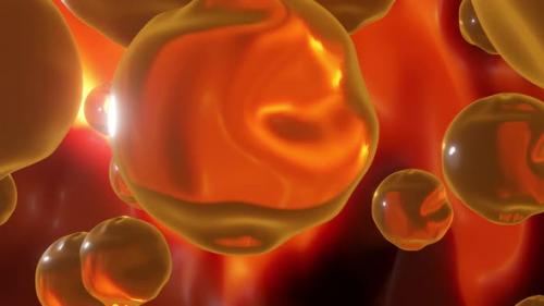 Videohive - 3D animation of floating cholesterol bubbles in human body - 35581829 - 35581829