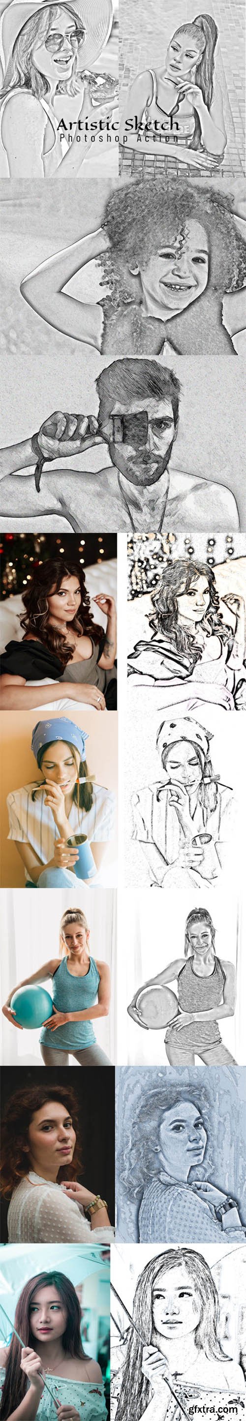 CreativeMarket - Artistic Sketch Photoshop Action