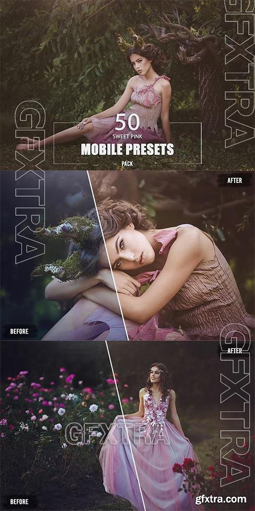 50 Sweet Pink Mobile Presets Pack FYFTVYV