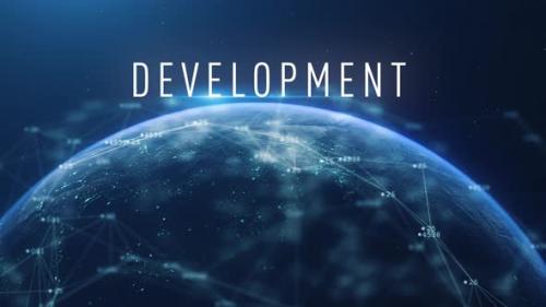 Videohive - Global Abstract Cyber Earth Development - 35561527 - 35561527