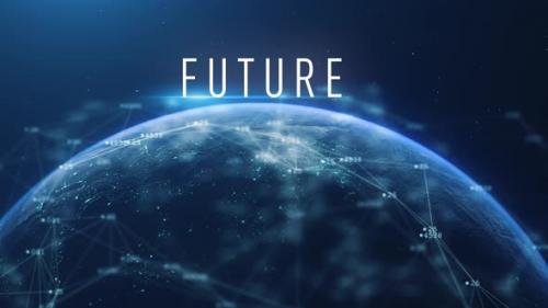 Videohive - Global Abstract Cyber Earth Future - 35561575 - 35561575