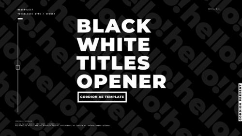 Videohive - Black White Titles Opener - 35639732 - 35639732