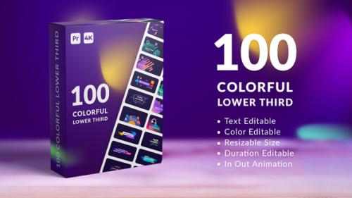 Videohive - 100 Colorful Lower Third | Premiere Pro MOGRT - 35721299 - 35721299