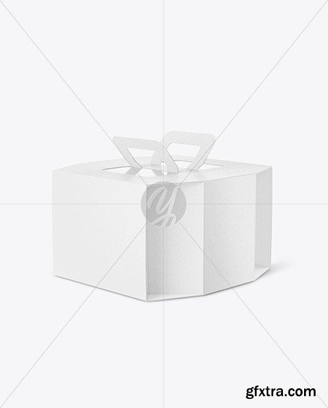 Octagonal Kraft Box w/ Handle Mockup 94959