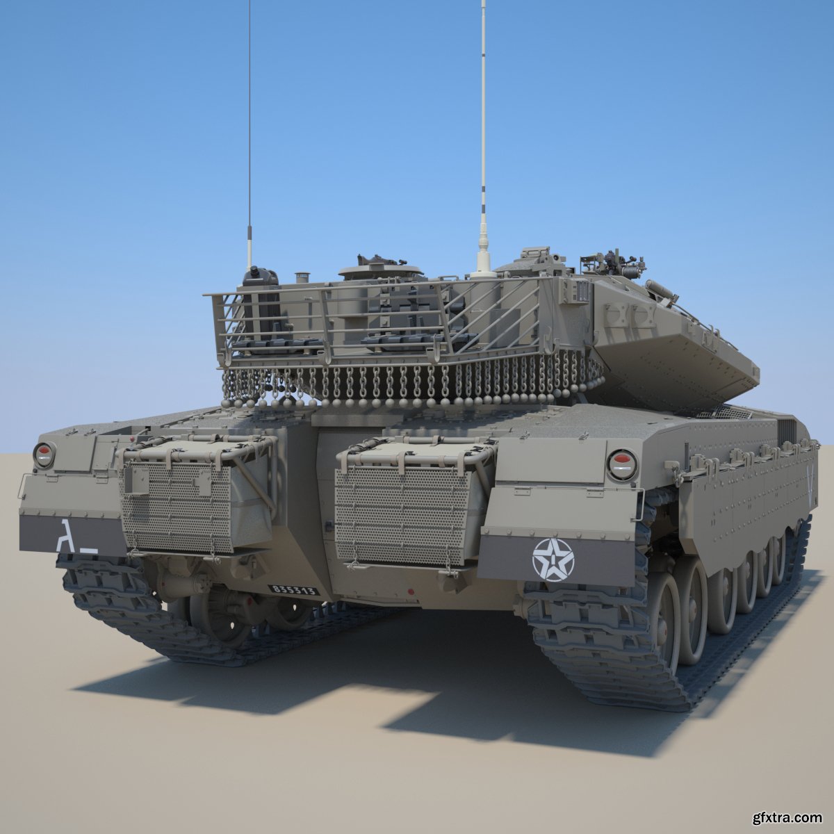 Turbosquid Idf Mbt Merkava Mk Iiid Gfxtra