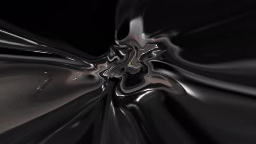 Videohive - Black White Color Abstract Holographic Glossy Liquid Background Animation - 35772324 - 35772324