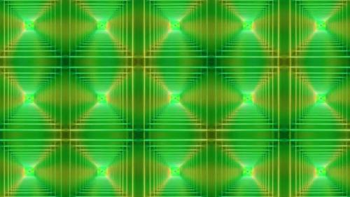 Videohive - Green Color Neon Zoom In Tunnel Pattern Background Animation - 35773578 - 35773578