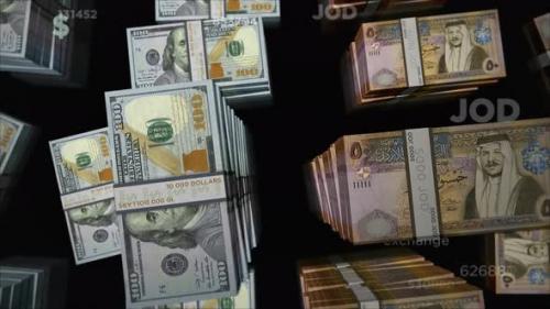 Videohive - US Dollar and Jordan Dinar money exchange loop - 35781918 - 35781918