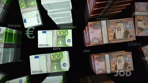 Videohive - Euro and Jordan Dinar money exchange loop - 35781925 - 35781925