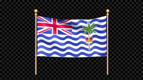 Videohive - Flag Of British Indian Ocean Territory Waving In Double Pole Looped - 35782250 - 35782250