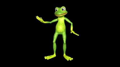 Videohive - Frog Dancing Happy Looped Alpha Channel - 35782955 - 35782955