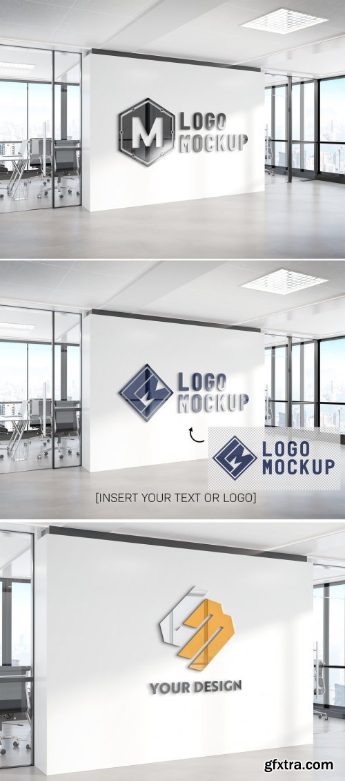 Logo Mockup on Office Wall 323065040