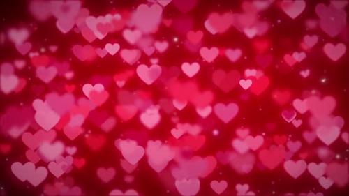 Videohive - Background with red hearts - 35784410 - 35784410