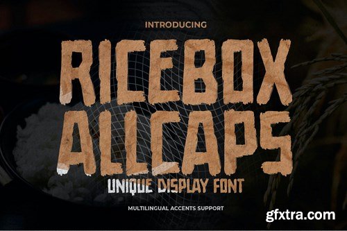 Ricebox Allcaps - Unique Display Font