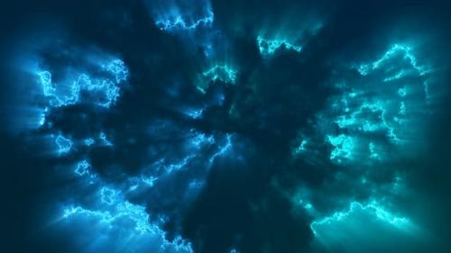 Videohive - Blue Magic Glowing Clouds Background - 35656479 - 35656479