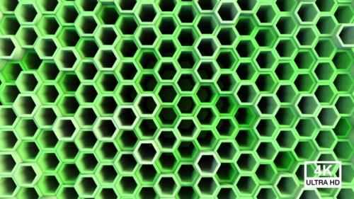 Videohive - Honeycomb Hexagon Background Green - 35662355 - 35662355