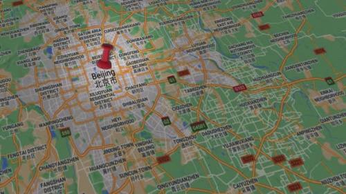 Videohive - Beijing On Map 4K - 35640265 - 35640265