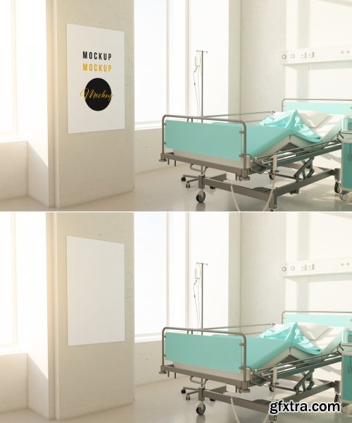 Poster Hanging in a Hospital Room Mockup 336522520