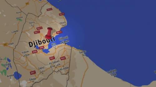 Videohive - Djibouti On Map 4K - 35641595 - 35641595