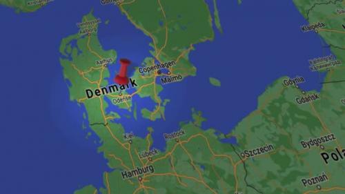 Videohive - Denmark On Map 4K - 35641600 - 35641600