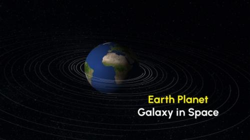 Videohive - Earth Planet Galaxy in Space Motion - 35649696 - 35649696