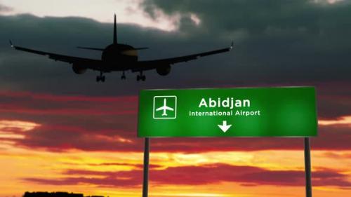 Videohive - Plane landing in Abidjan Ivory Coast airport - 35649799 - 35649799