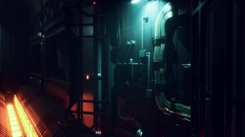 Videohive - Realistic Futuristic Scifi Spaceship Corridor - 35693703 - 35693703